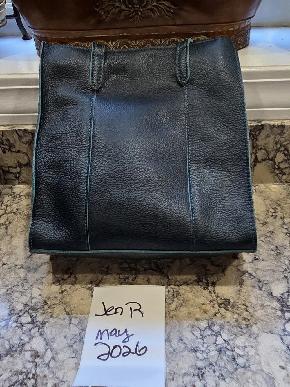 Portland Leather Lagoon NS Lola Crossbody Tote - Picture 2 of 6